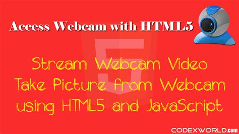 HTML 5 access to webcam (streaming)